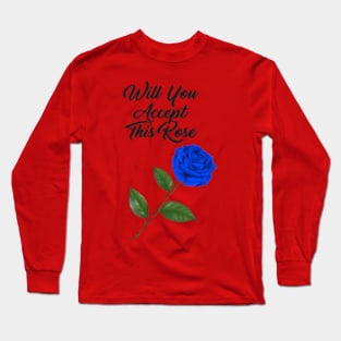 Flower Blue Rose Long Sleeve T-Shirt